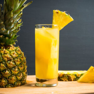 A fresh pineapple cocktail